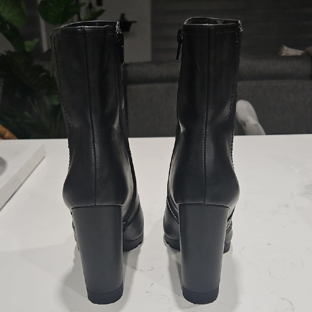 Bar III Black Heeled Boots - Picture 3 of 9